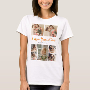 Camiseta Feliz dia de as mães Script Moderno Simples 7 Fo
