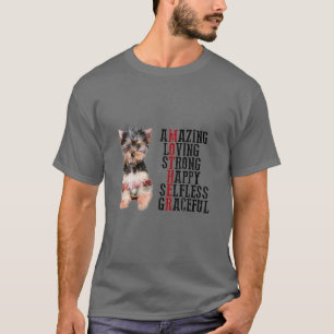 Camiseta Feliz Dia de as mães Yorkshire Terrier Dog Mãe Cão
