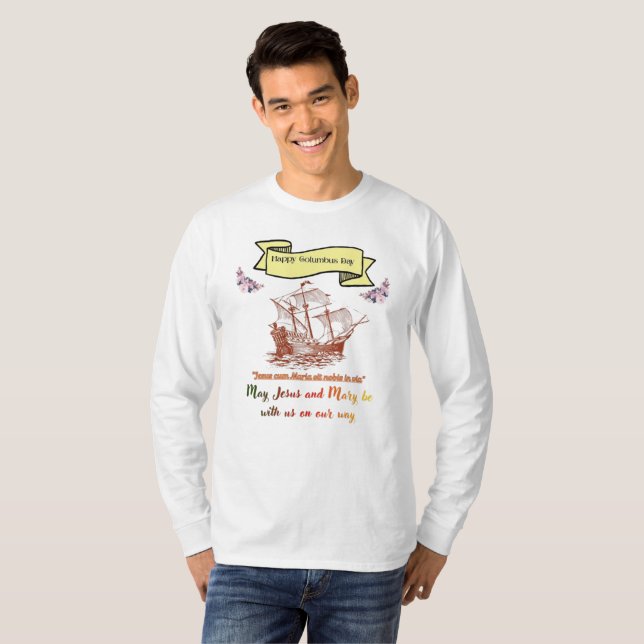 Camiseta Feliz Dia de Colombo  (Frente Completa)