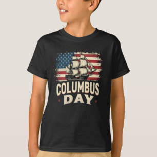 Camiseta Feliz Dia de Columbus de Exploração e Reflexão