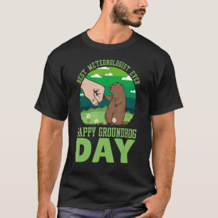 Camiseta Feliz Dia de Marmota Melhor Meteorologista Ever 1