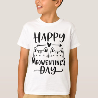 Camiseta Feliz Dia de Meowentine Dia de os namorados Engraç