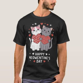 Camiseta Feliz Dia de Meowentine Engraçado