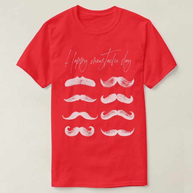 CAMISETA FELIZ DIA DE MUSTACHE (Frente do Design)