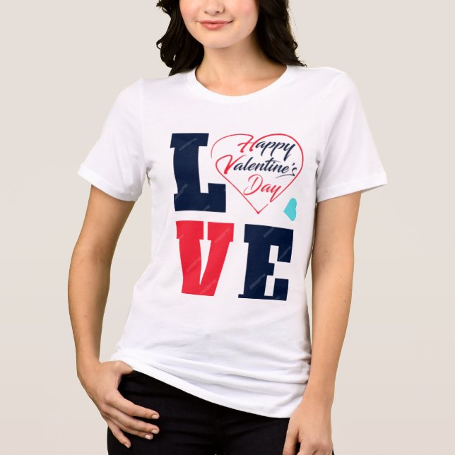 Camiseta Feliz dia de os namorados. (Frente)