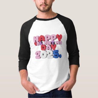 Camiseta Feliz dia de os namorados 2025 - Camisa-T - Valent