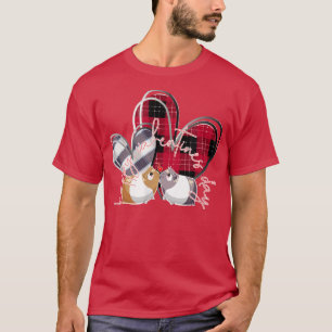 Camiseta feliz dia de os namorados Ama cobaia engraçada ver
