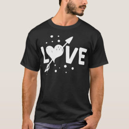 Camiseta feliz dia de os namorados de amor