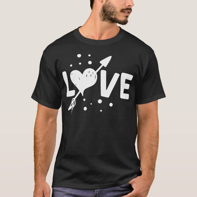 Camiseta feliz dia de os namorados de amor (Frente)