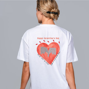 Camiseta Feliz dia de os namorados Elphant Lovers