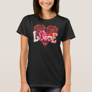 Camiseta Feliz dia de os namorados Gnomo Love Heart For Gir