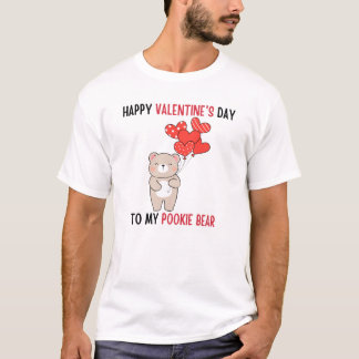 Camiseta Feliz dia de os namorados para o meu urso-polta
