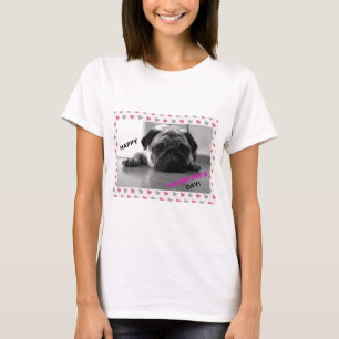 Camiseta Feliz dia de os namorados Pug