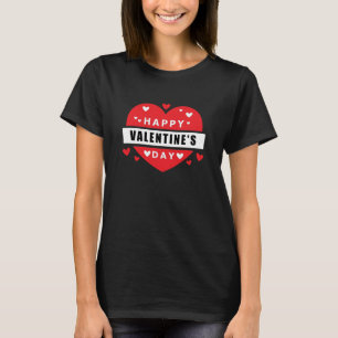 Camiseta Feliz dia de os namorados Red Hearts Love