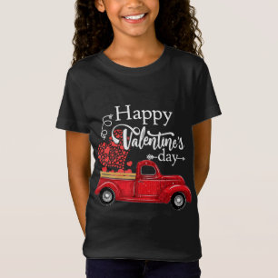 Camiseta Feliz dia de os namorados Red Truck Pickup Red Xad