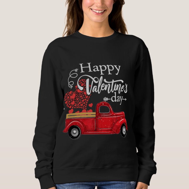 Camiseta Feliz dia de os namorados Red Truck Pickup Red Xad (Frente)