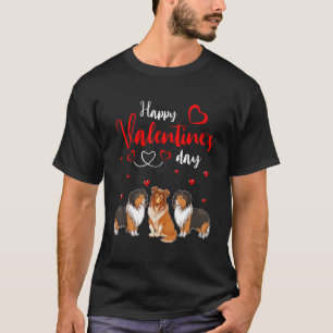 Camiseta Feliz dia de os namorados Três Cachorros Bons