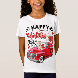 Camiseta Feliz dia de os namorados Vermelho de Cão Cachorro