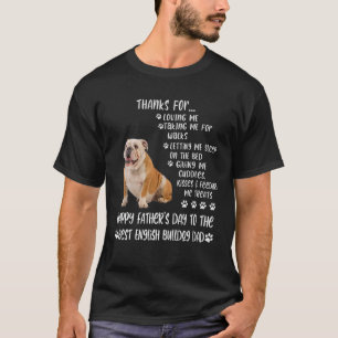 Camiseta Feliz Dia de os pais 2021, Pai Inglês Bulldog Dog