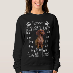 Camiseta Feliz Dia de os pais Ao Meu Dachshund Humano Favor