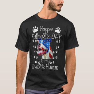 Camiseta Feliz Dia de os pais Ao Meu Pitbull Humano Favorit