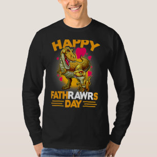 Camiseta Feliz Dia de os pais Dinossauro Filho Para O Pai T