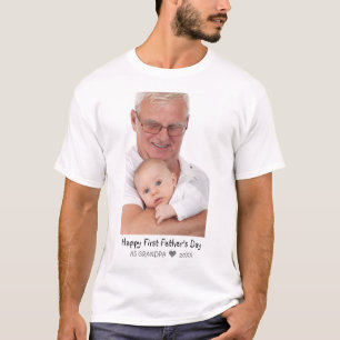 Camiseta Feliz Dia de os pais Foto do Novo Avô
