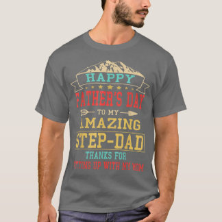 Camiseta Feliz Dia de os pais Stepdad para Pai Stepfathe