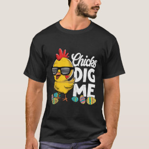 Camiseta Feliz Dia de Páscoa Frangos Cavam Me Páscoa Menino