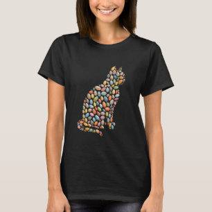 Camiseta Feliz Dia de Páscoa Gatos Ovos Engraçado Homens Mu