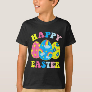 Camiseta Feliz Dia de Páscoa Ovos Engraçados Caça ao Coelho