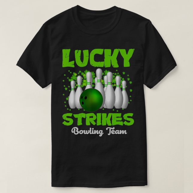 Camiseta Feliz dia de Patrick, Equipe de Boliches de Greve  (Frente do Design)