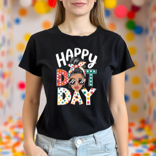 Camiseta Feliz Dia de Ponto Bolinhas Divertido