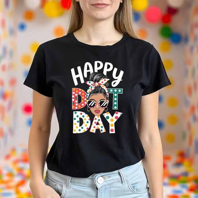 Camiseta Feliz Dia de Ponto Bolinhas Divertido (Criador carregado)
