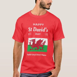 Camiseta Feliz Dia de São Davi Dydd Gŵyl Dewi Hapus 2