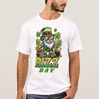 Camiseta Feliz Dia de São Pat Rizz Presentes Divertidos par