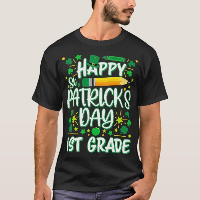 Camiseta Feliz Dia de São Patrício 1rua Professores Par (Frente)