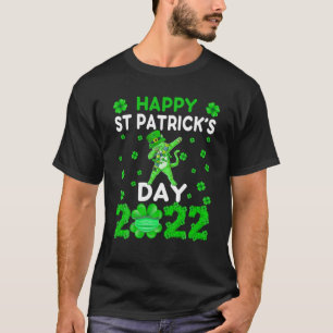 Camiseta Feliz Dia de São Patrício 2022 Dabbing Cat Clove