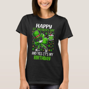 Camiseta Feliz Dia de São Patrício Aniversário Shamrock Dab