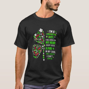 Camiseta Feliz Dia de São Patrício Bombeiro Shamrock Men Wo