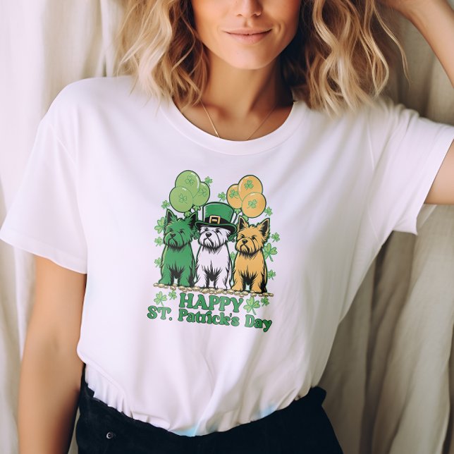 Camiseta Feliz Dia de São Patrício Cão (Criador carregado)