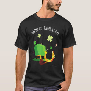 Camiseta Feliz Dia de São Patrício Chapéu Verde de Ferradur
