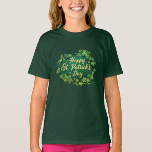 Camiseta Feliz Dia de São Patrício com Design de Trevo
