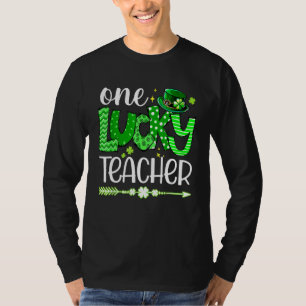 Camiseta Feliz Dia de São Patrício Cute One Lucky Teacher S