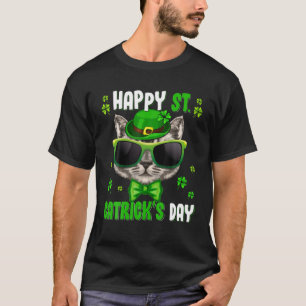 Camiseta Feliz Dia de São Patrício de Gato Feliz de Rua Car