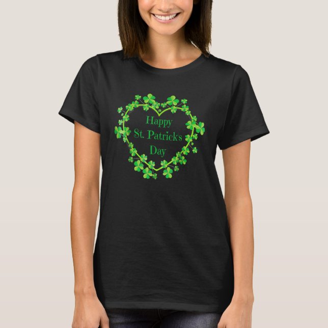Camiseta Feliz Dia de São Patrício Funny Saint Patrick Iris (Frente)