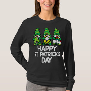Camiseta Feliz Dia de São Patrício Gnomos Santo Paddys Patt