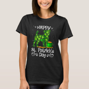 Camiseta Feliz Dia de São Patrício Jack Russell Terrier Cão