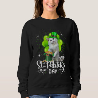 Camiseta Feliz Dia de São Patrício Ragdoll Cat Shamrock Sor