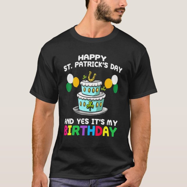 Camiseta Feliz Dia de São Patrício Seu Meu Nascer De Aniver (Frente)